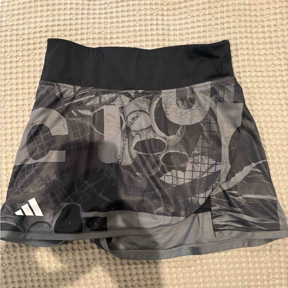 Adidas Black and Gray Mini Skirt
